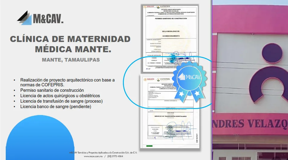 Permiso Sanitario de Construcción y Licencias Sanitarias COFEPRIS — Ciudad Mante, Tamaulipas