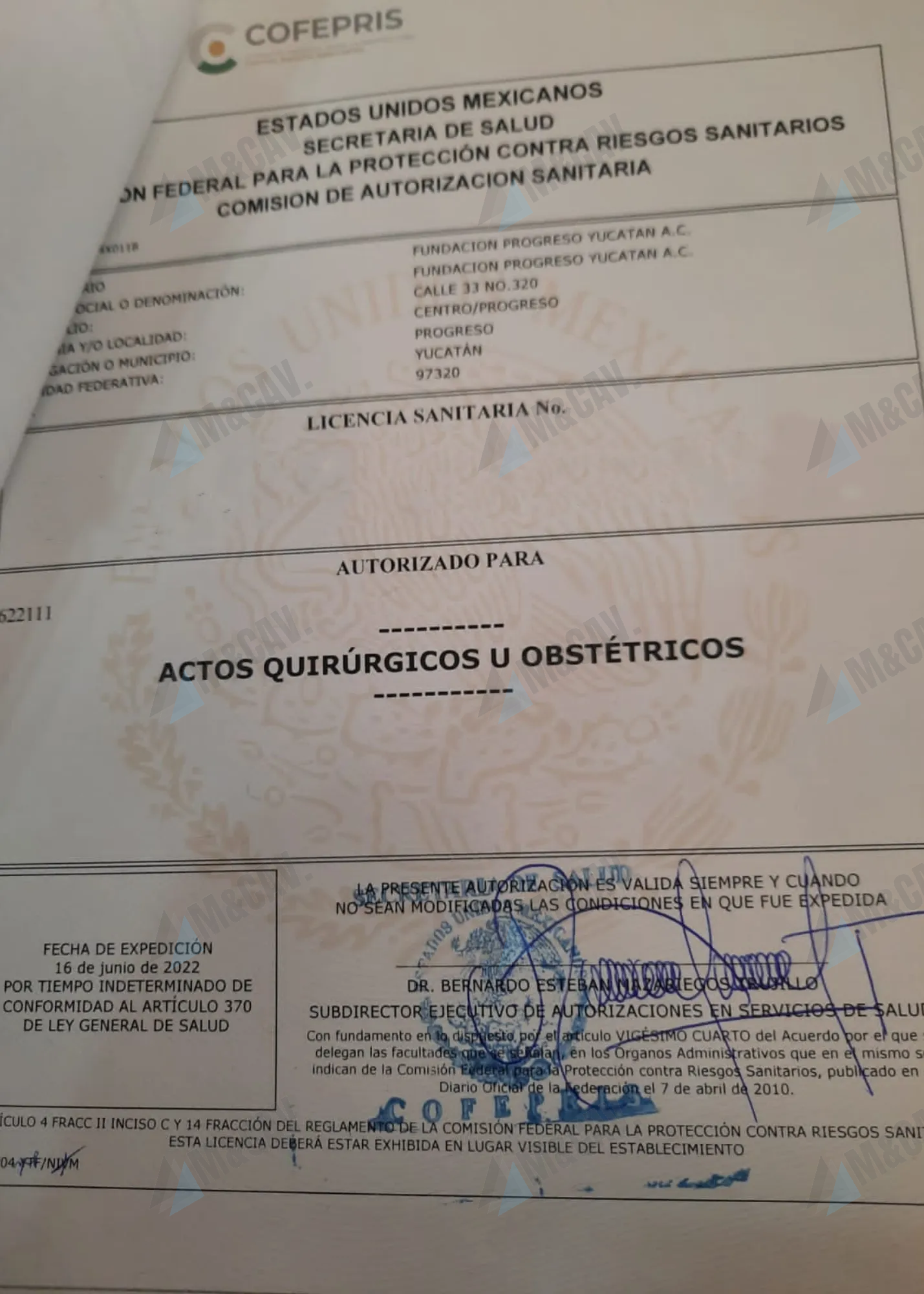 Permiso Sanitario de Construcción — Tlalnepantla, Estado de México